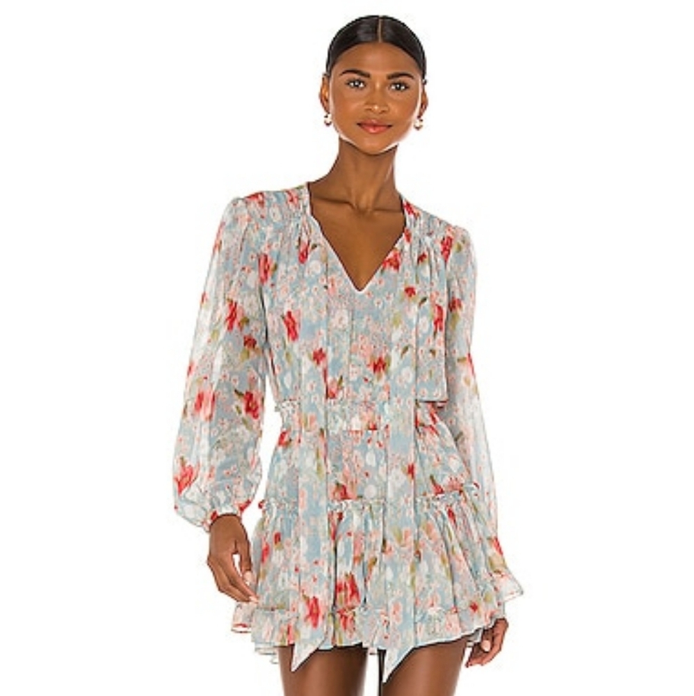 MISA Los Angeles Marion Skirt with Ceyla Top in Daydream Floral XS